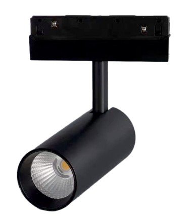 Magnetni reflektor HUBE1230B 12W 3000K Ø50×110mm crni
