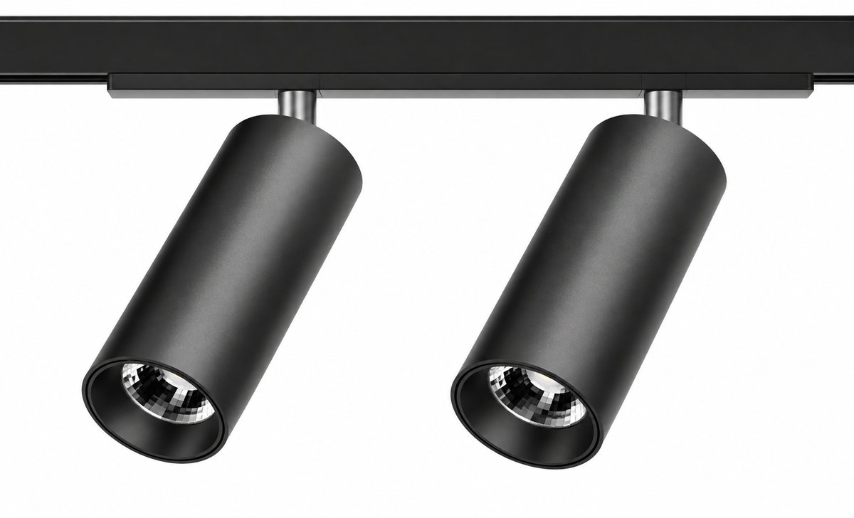 Magnetni reflektor 2×8W 3000K Ø35×100mm crni
