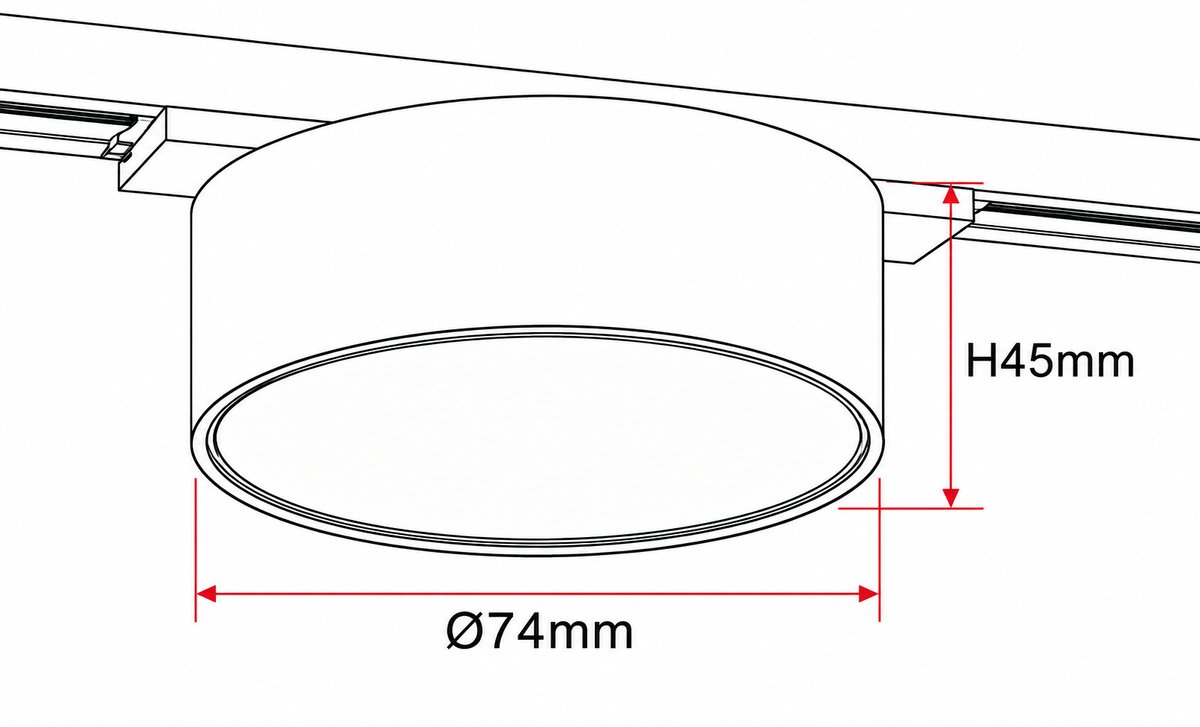Magnetna LED svjetiljka 6W 3000K Ø74×45mm crna