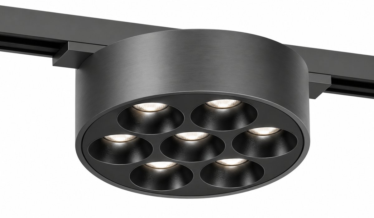 Magnetna LED svjetiljka 8W 3000K Ø95×45mm crna