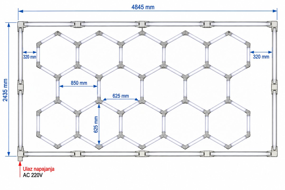 HEXA LED sistem 14 elemenata 6500K