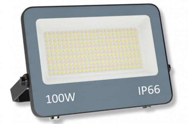 LED reflektor GN-FL913-100W 100W 3000/4000/6500K IP66 sivi