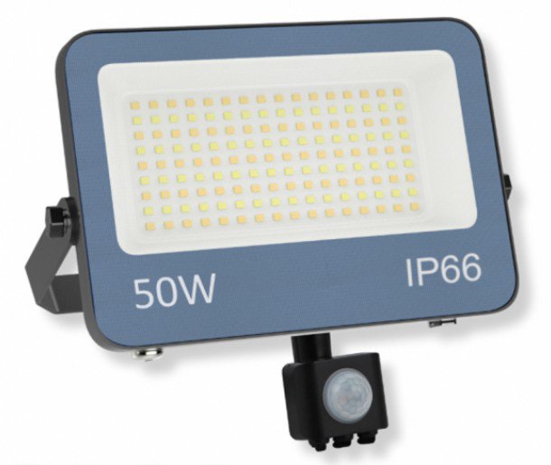 LED reflektor sa senzorom GN-FL913S-50W 50W 3000/4000/6500K IP66 sivi
